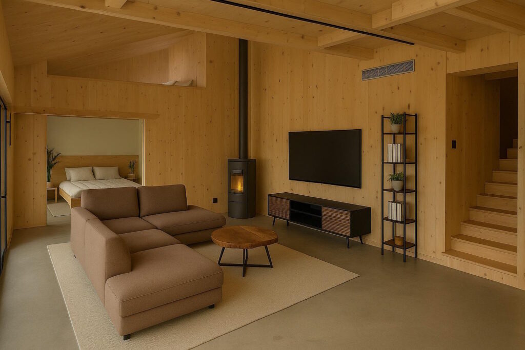 Apartamento con chimenea en Alella