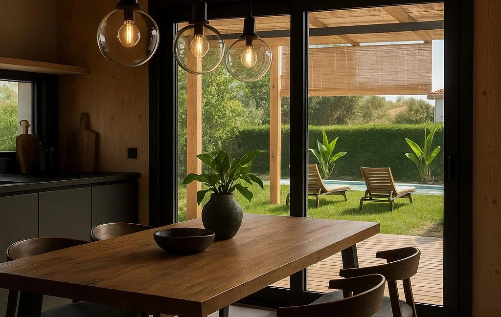 apartamento comedor cocina alella vistas jardin